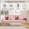 Home Theater Seating Modern Double Sofa With Adjustable Split Backrest 2 Throw Pillows Sofa Couches Upholstery Loveseat Sofa - 4 of 4