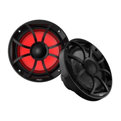 Wet Sounds RECON 6-BG RGB RECON Series 6.5" Coaxial Speaker w/ Black XS Grille & RGB Tweeters