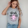 Simply Sage Market Women's Just Wanna Have Fun Checkered Short Sleeve Graphic Tee - 2 of 4