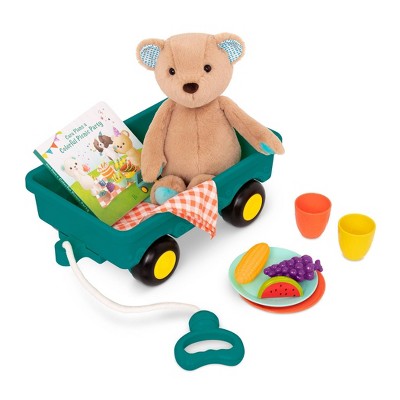 Photo 1 of B. toys Teddy Bear, Board Book  Picnic Set - Happyhues Cara Mellow Bear