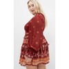 Women's Plus Size Hudson Mini Dress - rust | CITY CHIC - 4 of 4