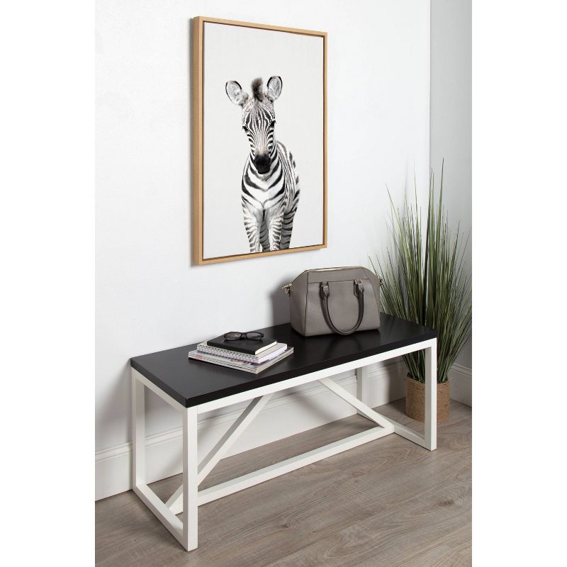 Sylvie Baby Zebra Framed Canvas by Amy Peterson - Kate and Laurel, 5 of 6