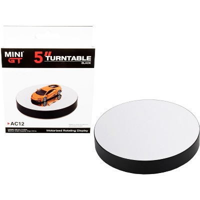 Rotary Display Turntable 5 Inches Black with Mirror Surface for 1/64 Scale Models by True Scale Miniatures