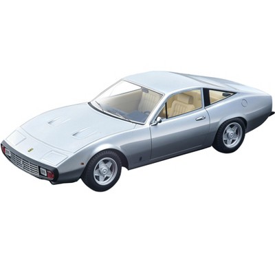 1971 Ferrari 365 GTC/4 Silver w/ Cream Interior Mythos Series Ltd Ed 80 pcs Worldwide 1/18 Model Car by Tecnomodel