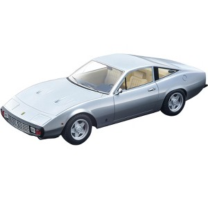 1971 Ferrari 365 GTC/4 Silver w/ Cream Interior Mythos Series Ltd Ed 80 pcs Worldwide 1/18 Model Car by Tecnomodel - 1 of 3