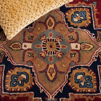 Elegant Heritage Hand-Tufted Wool Runner Rug in Rich Red