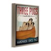 Stupell Industries Vintage Three Pugs in Canoe Floating Frame Canvas Art, Brown, 18" x 18" - 2 of 4