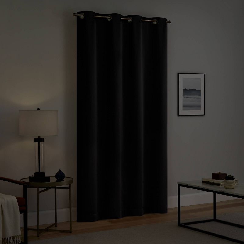 4pk 27"x84" Eclipse Blackout Spratton Voile Curtain Panels, 3 of 8