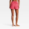 Women's 2pk Flannel and Satin Boxer Pajama Shorts - Wild Fable™ - 3 of 3