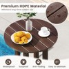 Tangkula 3PCS Outdoor HDPE Bar Table & Chair Set for 2 w/ Footrests for Garden Yard Pool - 4 of 4