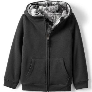Lands' End Kids High Pile Lined Zip Hoodie - 1 of 4