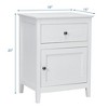 Costway Nightstand with Drawer Accent Side End Table Storage Cabinet White\Natural\Espresso - 2 of 4