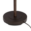360 Lighting Farmhouse Rustic Country 65 1/2" Tall Standing Floor Lamp Skinny Downbridge Bronze Metal Living Room Bedroom House Drum Oatmeal Shade - 4 of 4