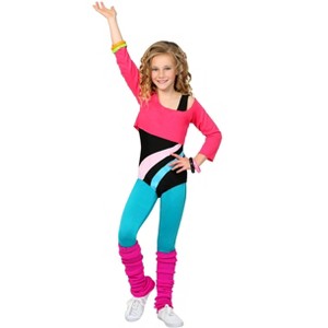 HalloweenCostumes.com Child 80's Workout Girl Costume - 1 of 1