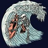 Junior's Design By Humans Death Surfer By quilimo T-Shirt - 2 of 3