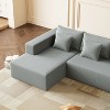 Corduroy U Shaped Sectional Sofa Couch, Reversible & Spacious, Ultimate Comfort with Plush Cushions, Perfect for Modern Living Rooms - 3 of 4