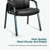 Mr Ironstone PU Leather Conference Room Reception Chairs with Padded Arms,No Wheels Executive Office Chair(1P) - 3 of 4