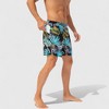 Anna-Kaci Active Men's Tropical Print Swim Trunks with Elastic Waistband and Side Pockets - 4 of 4