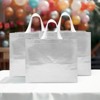 Wrapables Glossy Non-Woven Reusable Gift Bags with Handles for Weddings, Bridal Showers, Parties (Set of 8), Silver - 4 of 4