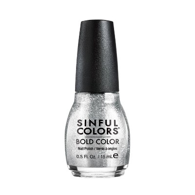Silver nail polish
