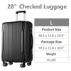 Kumasinova 28"Hardshell Luggage,Durable ABS Carry-On Suitcase with TSA Lock,Airline-Approved Double Spinner Travel Luggage,Lightweight - 3 of 4