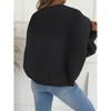 Clearlove Women's Cardigan Sweaters Fall Winter Open Front Long Sleeve Shawl Neck Chunky Knit  Outwear - 2 of 4