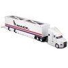 Mack Anthem Enclosed Car Transporter "Mack" White with Red and Blue Stripes "Custom Haulers" Series 1/64 Diecast Model by Maisto - 3 of 4