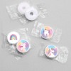 Big Dot of Happiness Mini Unicorn Party Stickers, Rainbow Birthday Round Candy Sticker Favors - Small Labels Fit Chocolate Candy (1 Sheet of 108) - 3 of 4