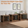 Aukfa  Wooden Dog Crate Furniture with Cushion – Heavy Duty Dual-Door Kennel for Small/Medium Dogs, Convertible Side Table & Nightstand - 2 of 4