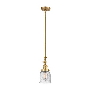 Bell - 1 Light Stem Hung Tiltable Mini Pendant In Industrial Style-14 Inches Tall and 5 Inches Wide - 1 of 1