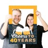 Big Dot of Happiness Cheers and Beers to 40 Years - 40th Birthday Party Selfie Photo Booth Picture Frame and Props - Printed on Sturdy Material - 3 of 4