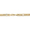 Black Bow Jewelry Men's 6.25mm, 14k Yellow Gold, Hollow Figaro Chain Necklace - 4 of 4