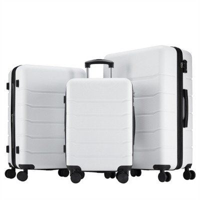 BEAFUP 3-Piece Hard Shell Luggage Set with Spinner Wheels and TSA Lock - Lightweight Suitcases for Travel