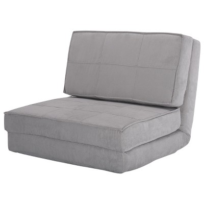 Tangkula Fold Down Chair Convertible Couch GrayBlack