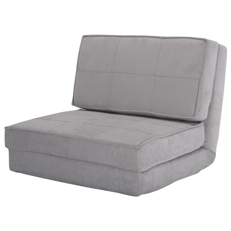 Tangkula Fold Down Chair Convertible Couch GrayBlack, 1 of 11