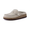CUSHIONAIRE Women's Hobby Genuine Leather Cork Footbed Clog with Comfort, Arch Support, Buckle Strap, Slip-On Mules - 2 of 4