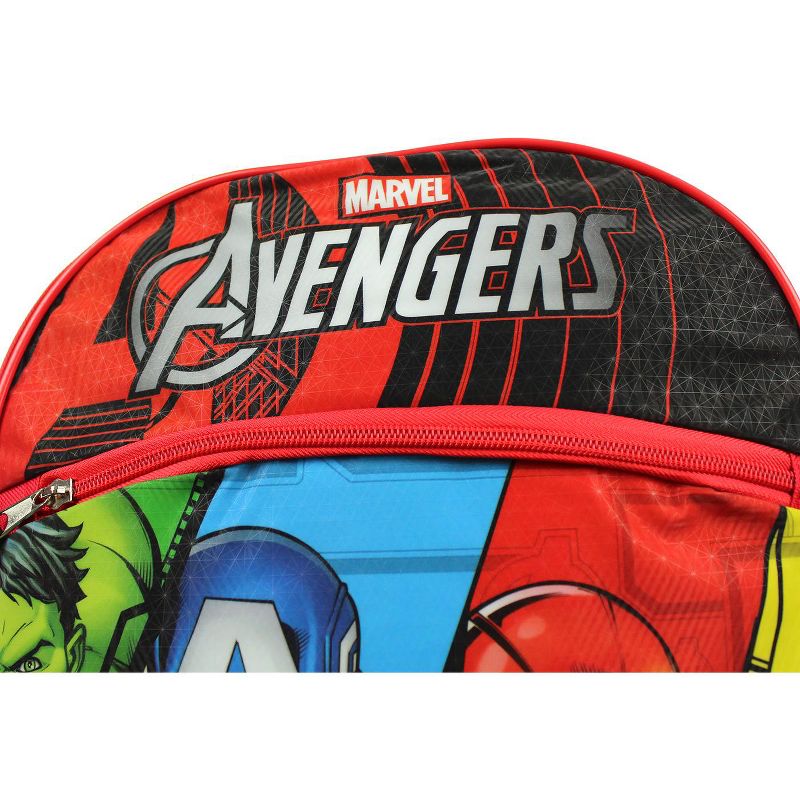 Marvel Avengers Backpack Iron Man Thor Hulk Captain America School Backpack Red, 5 of 7