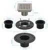 6 Inch Square Shower Floor Drain,Quadrato Pattern Grate Removable,with Flange Hair Filter,Stainless Steel - 3 of 4