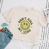 Simply Sage Market S.W.Smiley Don't Kill My Vibe Smiley Face Boxy Crop Top - 2 of 4