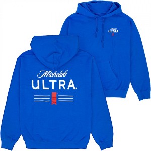 Mens Michelob Ultra Classic Logo Blue Front and Back Print Hoodie - 1 of 4
