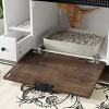 SEVOBAL Pet Crates and Houses Multi Function Litter Cabinet Cat Furniture Dual Storage System Grooved Entryway, Brown, 31.8"*22"*31.8" - 3 of 4