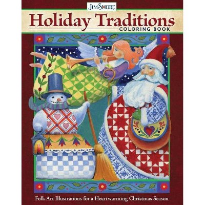 Jim Shore Holiday Traditions Coloring Book - (Paperback)