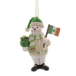 4.0 Inch Irish Santa. Lucky Christmas Tree Ornaments - 1 of 2