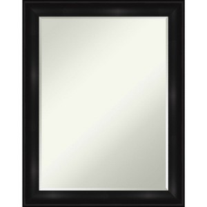 Amanti Art Grand Black Narrow Petite Bevel Bathroom Wall Mirror 28 x 22 in. - 1 of 4