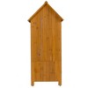 MOEPISY 30.3 inches L X 21.3 inches W X 70.5 inches H Outdoor Storage Cabinet Tool Shed Wooden Garden Shed Natural - 3 of 4