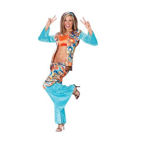  World Peace Women's Hippie Costume Large : Clothing