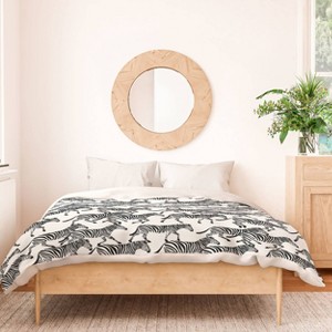 Deny Designs Kids' Little Arrow Design Co Zebras Duvet Cover Bedding Set - 1 of 3