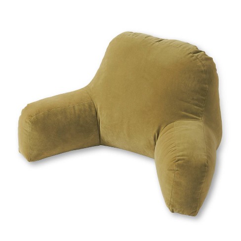 Natural Brush Suede Solid Color Oversized Bed Rest Lounger Support