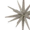 Northlight Sparkling Glitter Starburst Hanging Christmas Ornament - 6" - Silver - 4 of 4