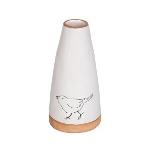 Transpac Ceramic Vase w/Bird Print Home Decorations Spring - 1 of 1